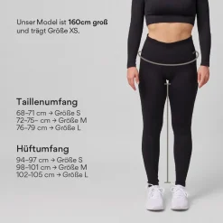 Gerippte Leggings aus recyceltem Polyamid