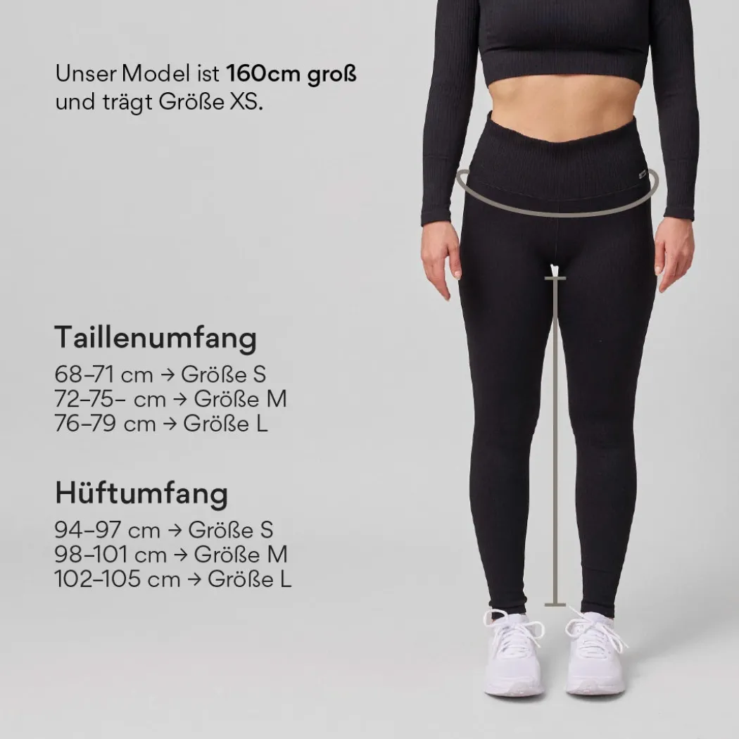 Gerippte Leggings aus recyceltem Polyamid