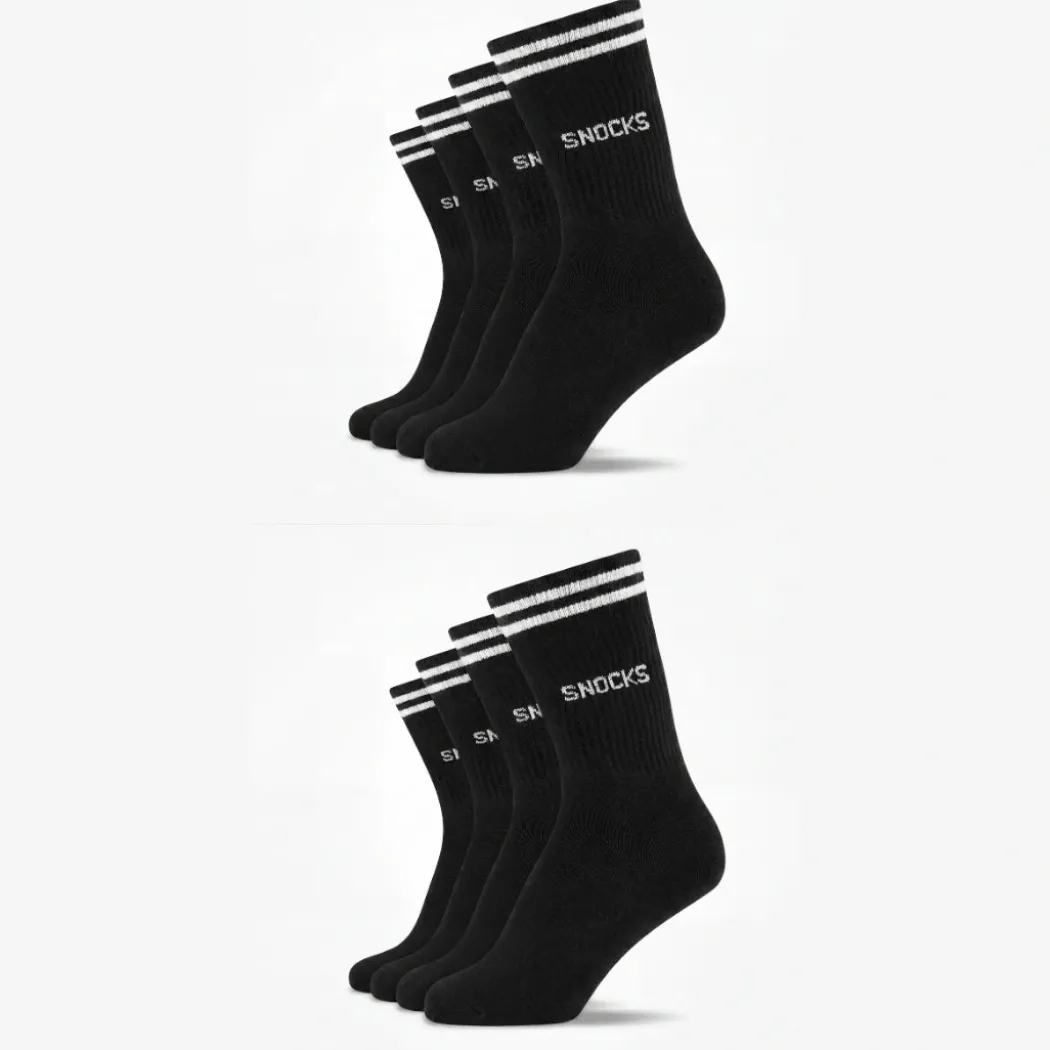 Hohe Sportsocken mit Streifen Kinder aus Bio Baumwolle