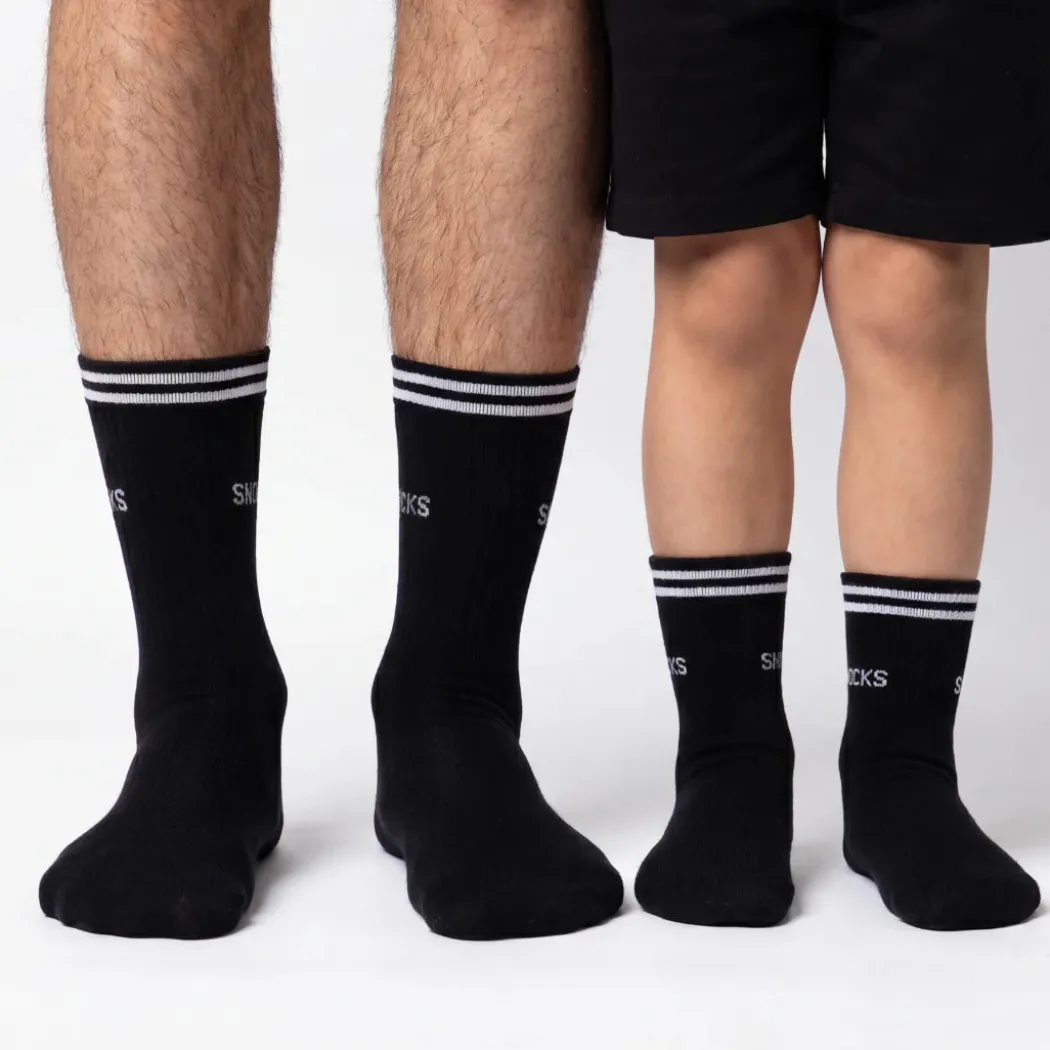 Hohe Sportsocken mit Streifen Kinder aus Bio Baumwolle