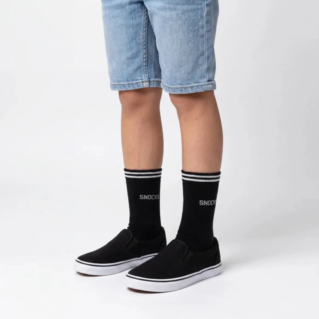 Hohe Sportsocken mit Streifen Kinder aus Bio Baumwolle