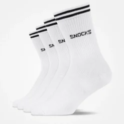 Hohe Sportsocken mit Streifen aus Bio-Baumwolle