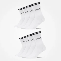 Hohe Sportsocken mit Streifen aus Bio-Baumwolle