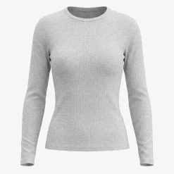 Langarmshirt Damen Rippstruktur aus Bio-Baumwolle