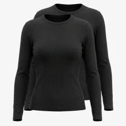 Langarmshirt Damen Rippstruktur aus Bio-Baumwolle