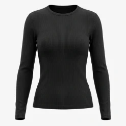 Langarmshirt Damen Rippstruktur aus Bio-Baumwolle