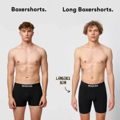 Lange Boxershorts mit Streifen aus Bio-Baumwolle
