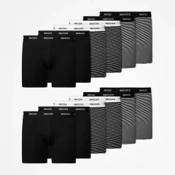 Lange Boxershorts mit Streifen aus Bio-Baumwolle