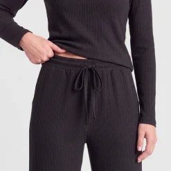 Loungehose Damen Rippstruktur aus Bio-Baumwolle