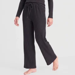 Loungehose Damen Rippstruktur aus Bio-Baumwolle