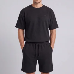 Schlafanzug Set Waffle Herren kurz aus Bio-Baumwolle