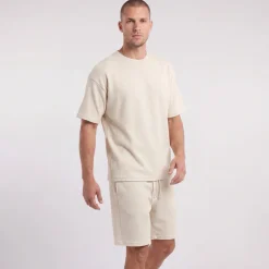 Schlafanzug Set Waffle Herren kurz aus Bio-Baumwolle