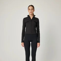 Sportjacke Damen mit Reißverschluss aus recyceltem Polyamid