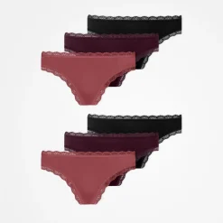 Tangas mit Spitze aus Bio-Baumwolle
