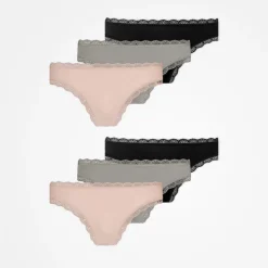 Tangas mit Spitze aus Bio-Baumwolle