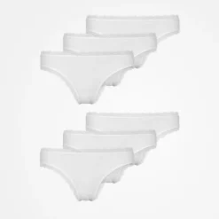 Tangas mit Spitze aus Bio-Baumwolle