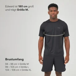 Trainingsshirt Raglan Herren aus recyceltem Polyamid